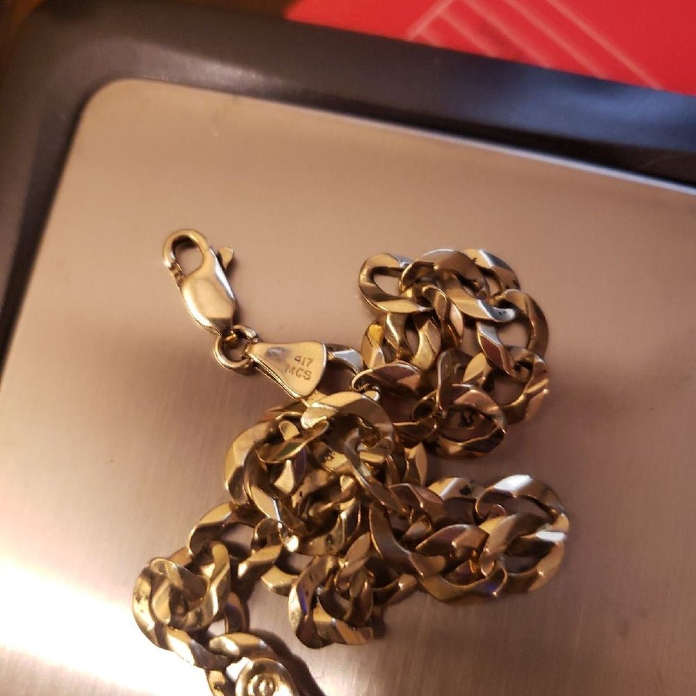 417 stamped Cuban bracelet